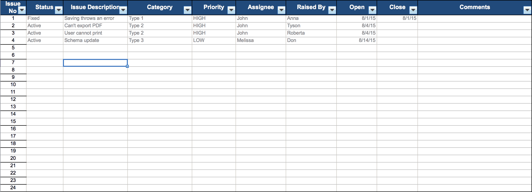 Free Excel Project Management Templates