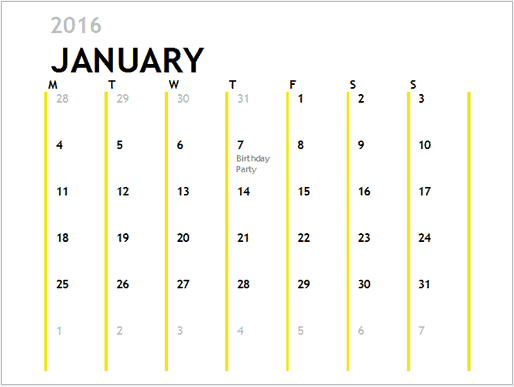 Microsoft Template Calendar 2007 Print