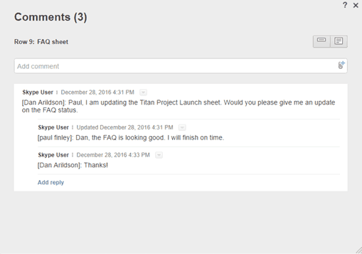 Save conversations to comments