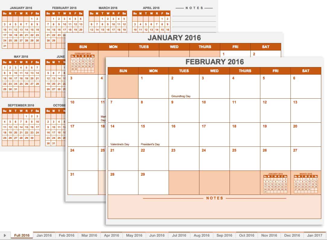 calendar template for microsoft word