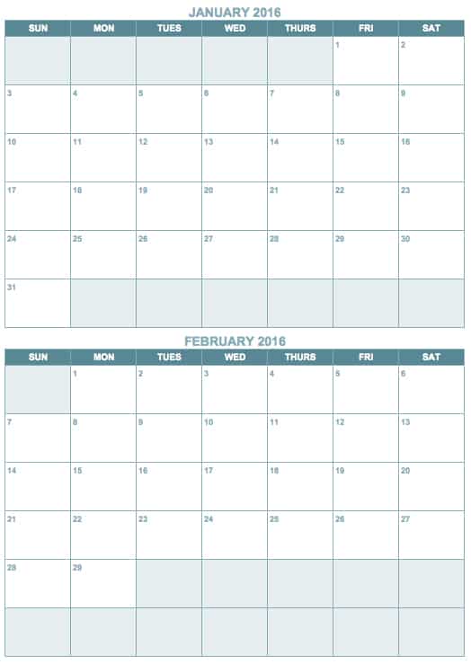 free calendar template microsoft word