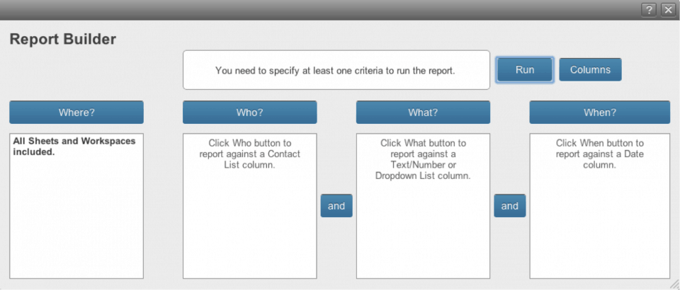 Share just the right amount of information by creating a report that updates as changes are made.