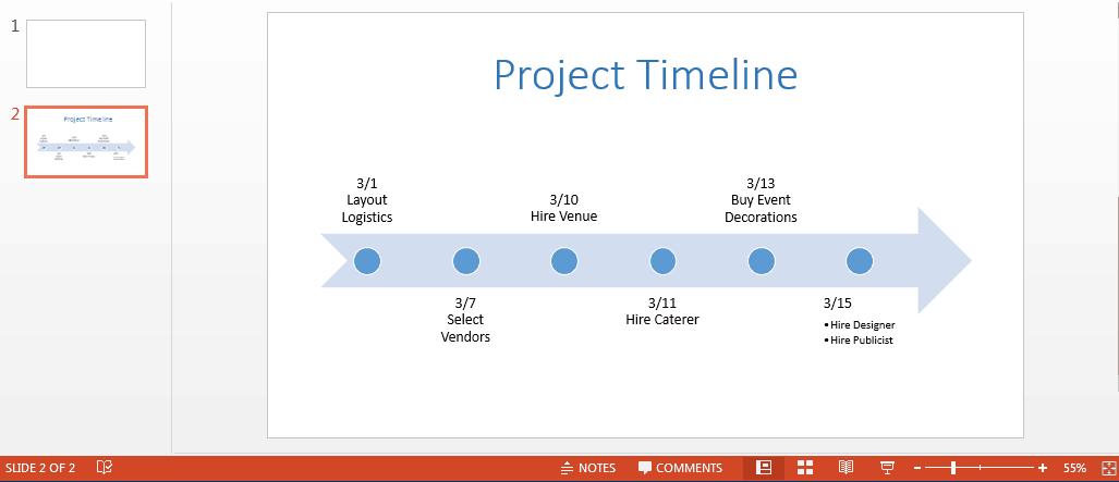 Free PowerPoint Timeline Template