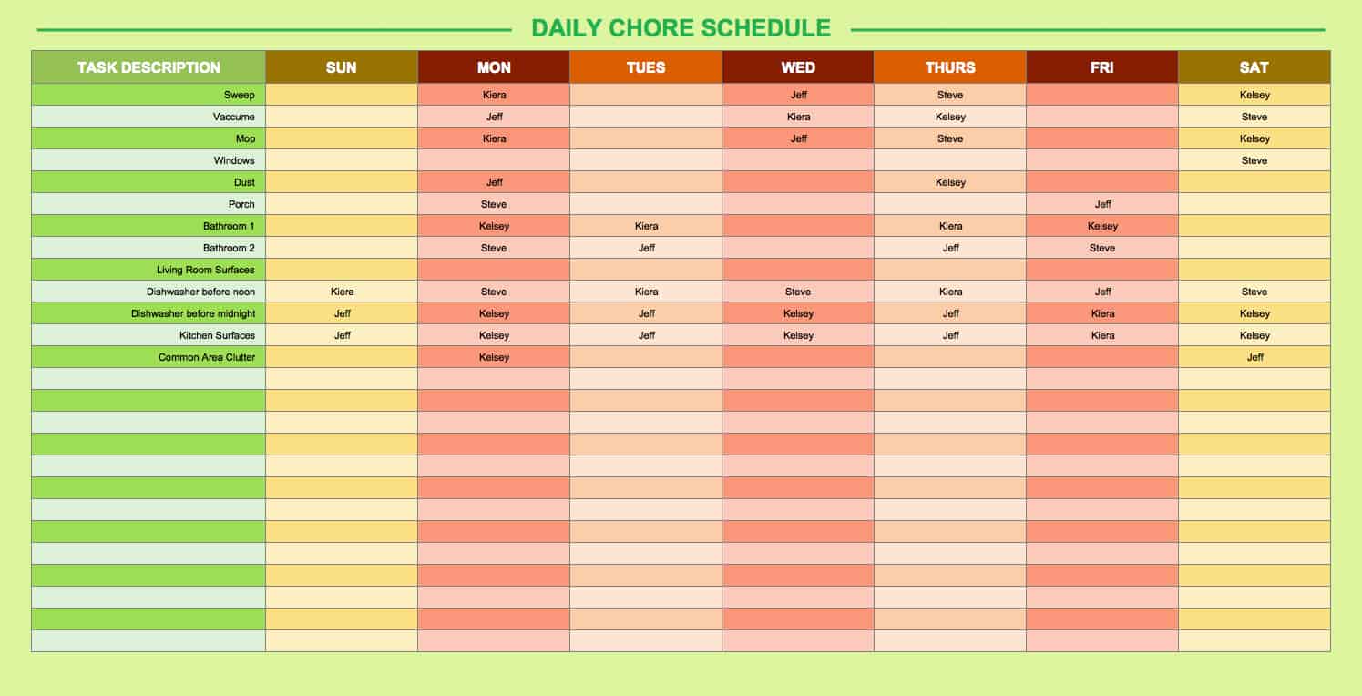 Free Daily Schedule Templates for Excel  Smartsheet