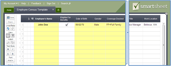 Smartsheet Simplifies Collection of Employee Census Data Smartsheet