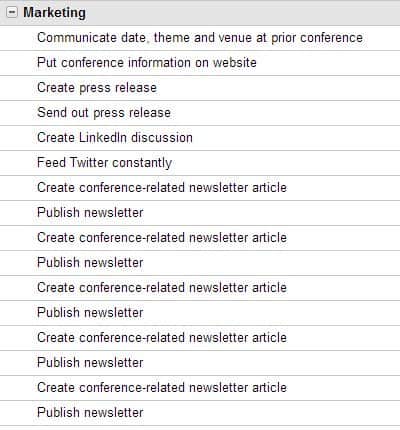 Conference plan