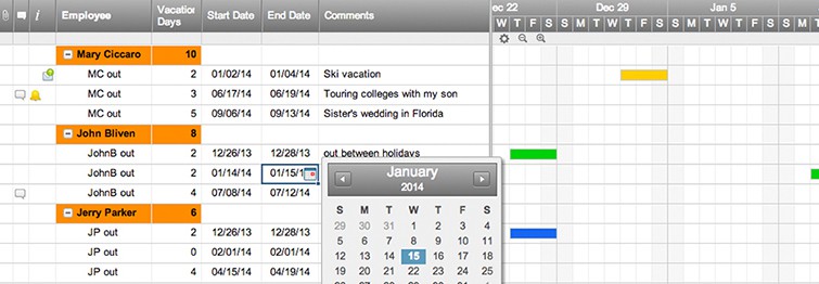 Team Vacation Planner Template Smartsheet