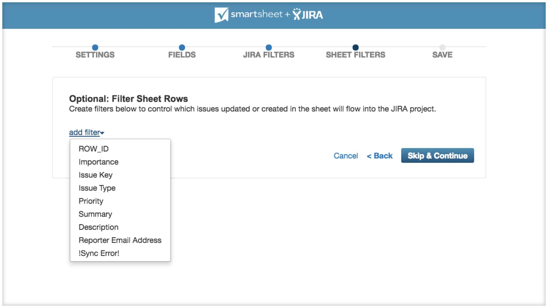 Smartsheet for Jira Integration - Smartsheet