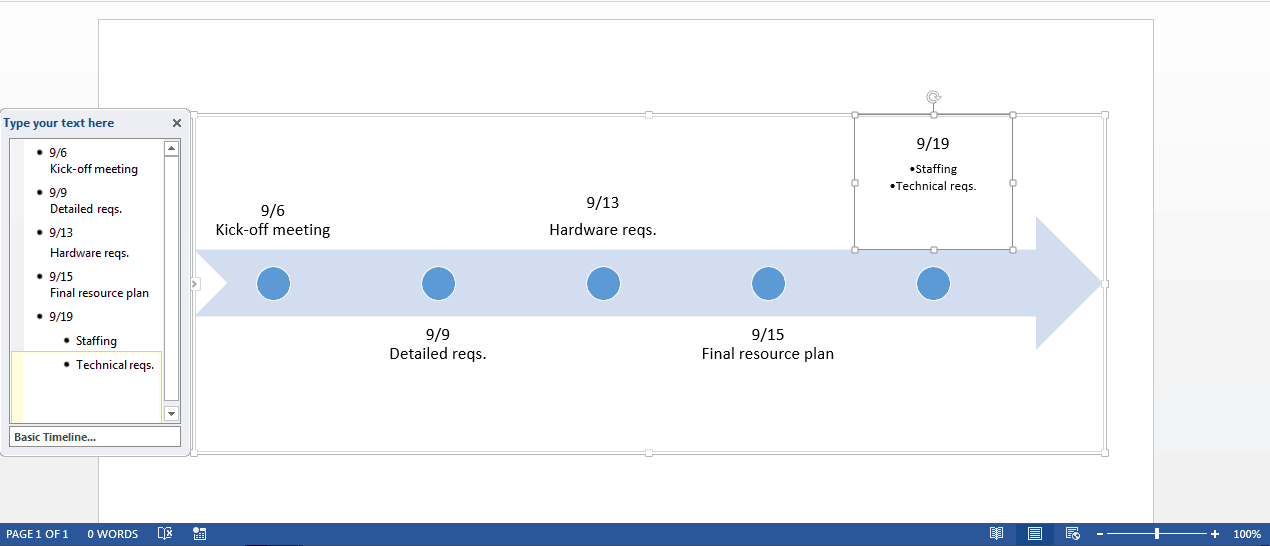 Timeline Chart In Word