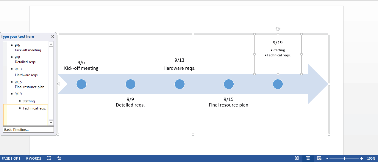 Sample Timeline Template Microsoft Word