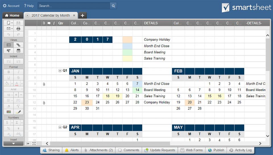 Free Google Calendar Templates | Smartsheet