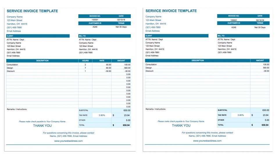 sheets invoice template
 Free Google Docs Invoice Templates | Smartsheet