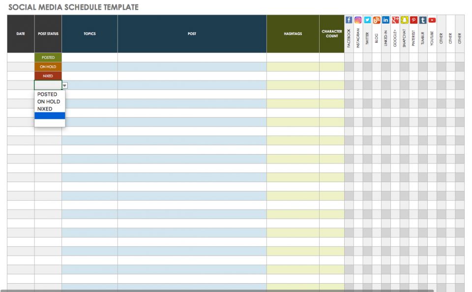 Free Social Media Calendar Templates Smartsheet Free Social Media Calendar Templates Smartsheet