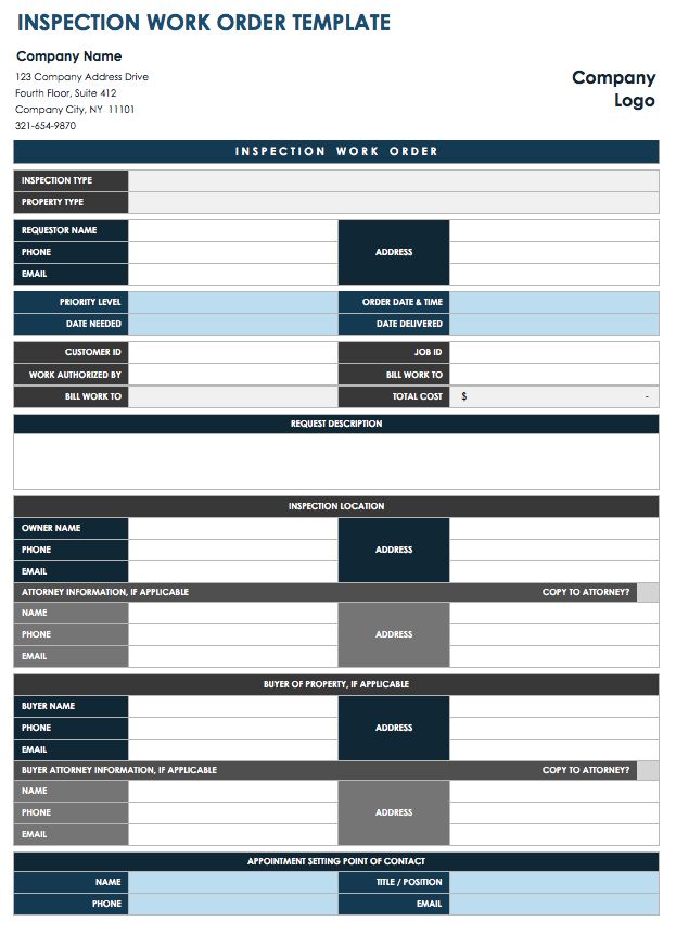 15 free work order templates smartsheet