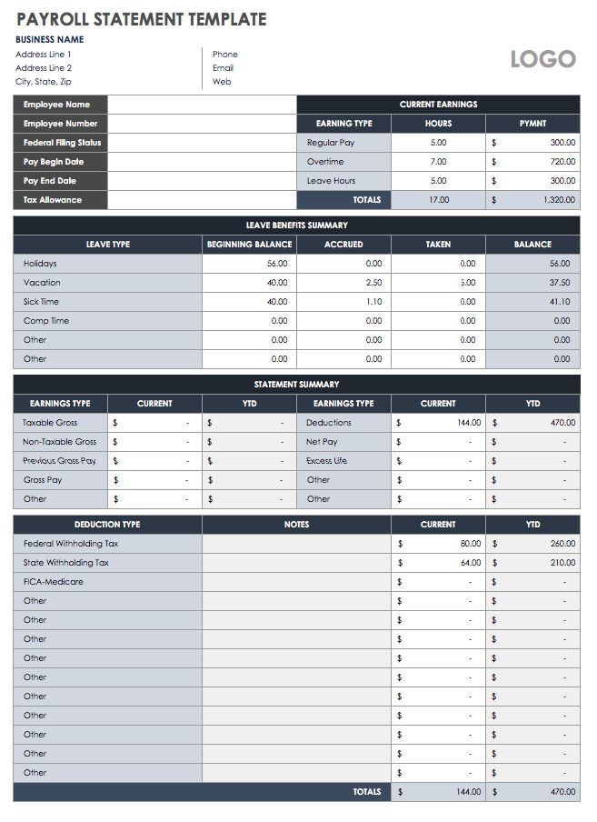 payslip creator free uk Free  Payroll  15 Templates Smartsheet