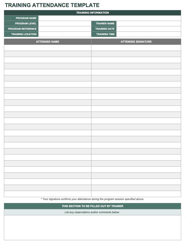 10+ Attendance List Templates Free Word, Excel & PDF Formats, Samples