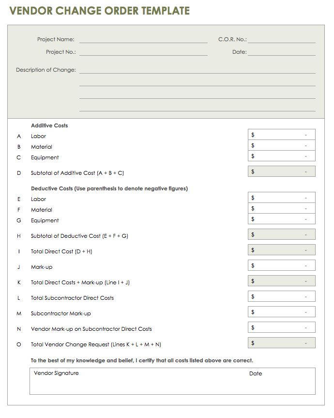 13 Free Vendor Templates