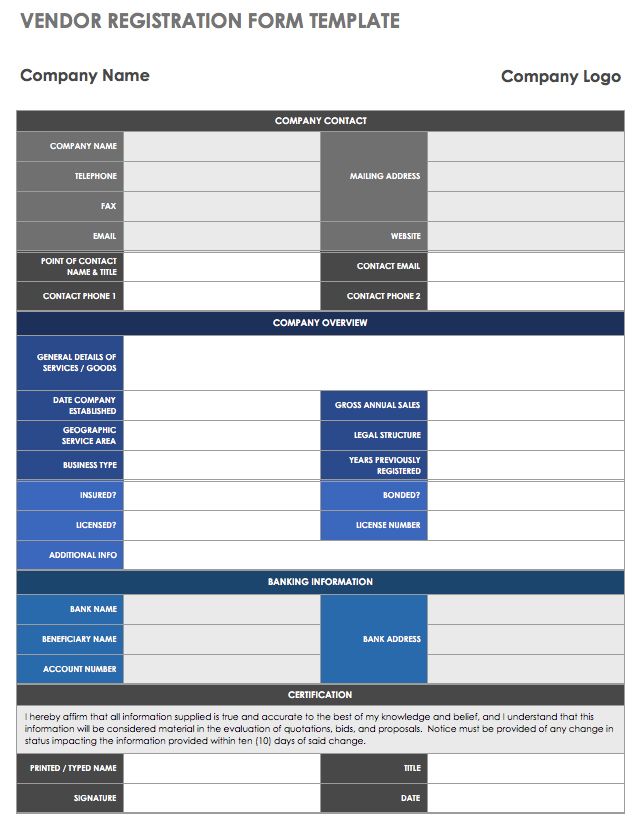 13 Free Vendor Templates