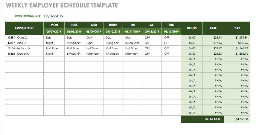 17 Free Timesheet and Time Card Templates | Smartsheet