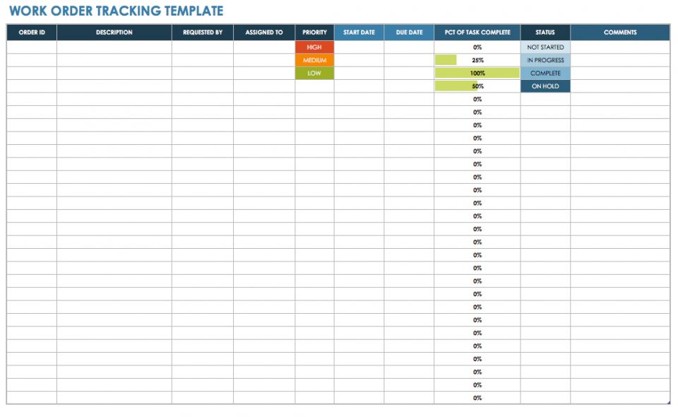 15 Free Work Order Templates | Smartsheet