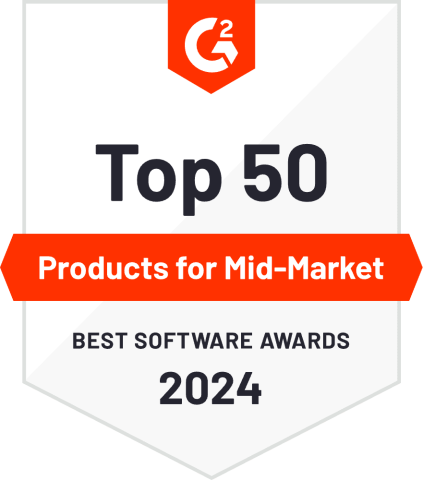 G2 Top 50 Product for Mid-Market Award 2024 logo